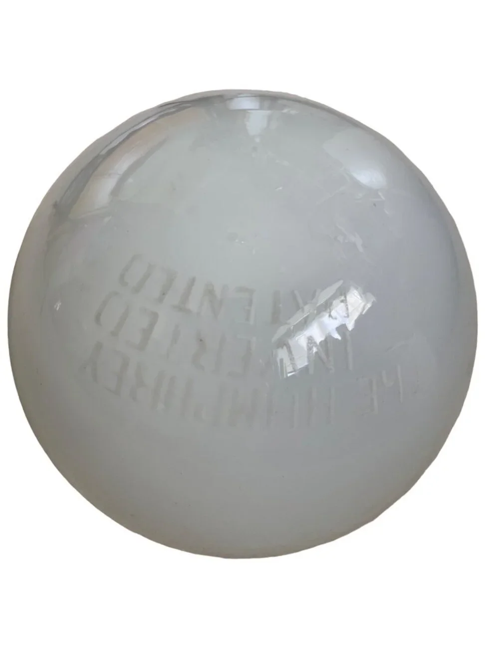 Antique Globe Humphrey Inverted Gas Lamp Globe White Glass Shade Patented Vtg 9